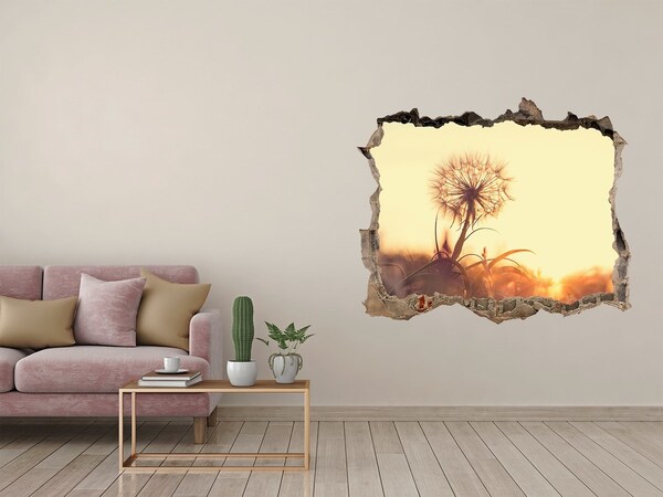3D Wandsticker Loch Eine Blume in den Sonnenstrahlen