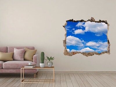 Wandtattoos Mauerdurchbruch Blauer Himmel mit Wolken