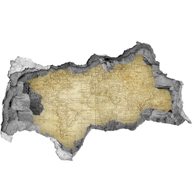 3D Wandtattoos Loch in der Wand Antike Karte von Afrika