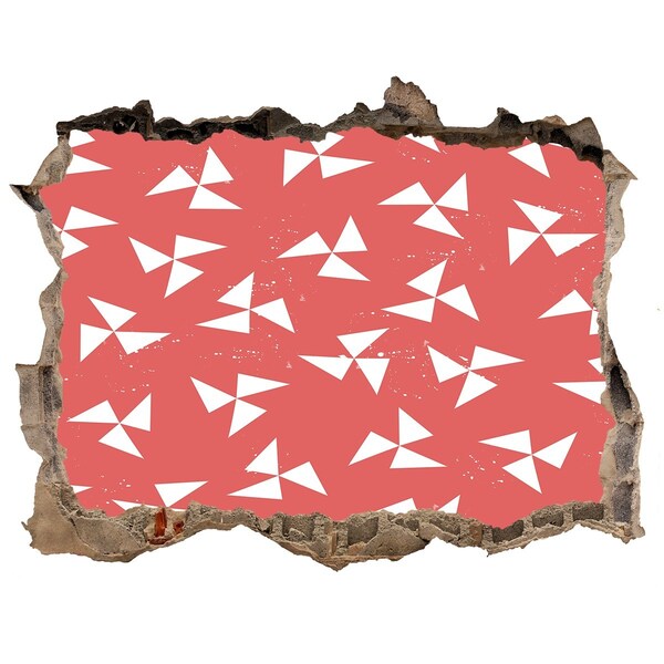 Wandtattoos Mauerdurchbruch Muster in einem Rotton