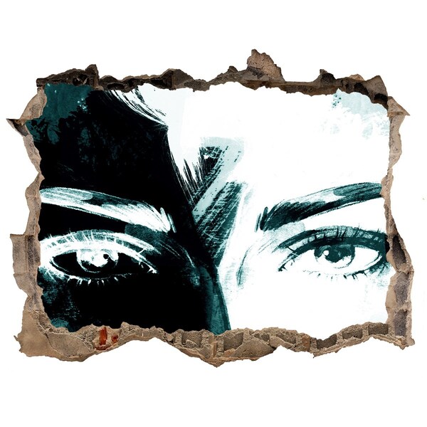 Wandtattoos Loch Augen aus Beton