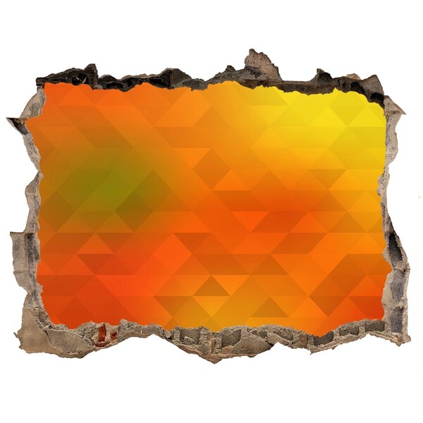 3D Wandsticker Loch Ein feuriger Riss in der Wand