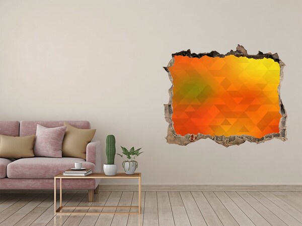 3D Wandsticker Loch Ein feuriger Riss in der Wand