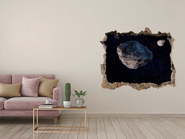 Wandtattoos Loch Kosmischer Raum hinter der Wand