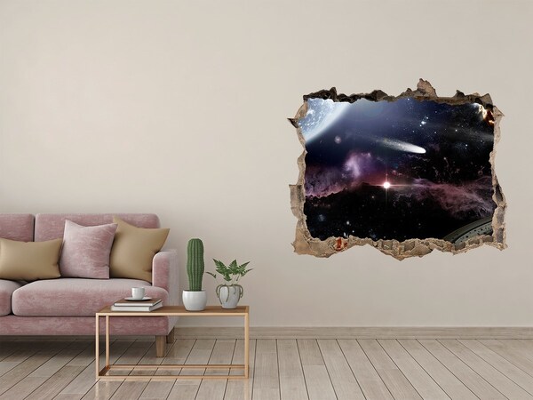 3D Wandsticker Loch Der kosmische Raum jenseits des Lochs