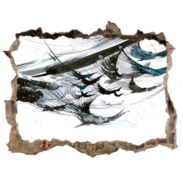 3D Wandtattoos Loch in der Wand Moderne Abstraktion in einem Loch