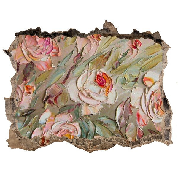 Wandtattoos Mauerdurchbruch Ein Blumengarten in einer verfallenen Mauer