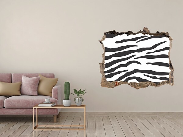 Wandtattoos Loch Zebra in der Wand