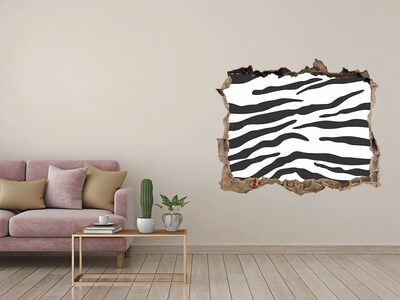 Wandtattoos Loch Zebra in der Wand