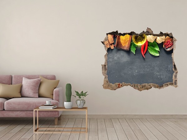 3D Wandsticker Loch Kulinarische Aromen von jenseits der Mauer