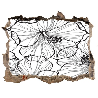 Wandtattoos Loch Loch in der Wand Blumenmotiv