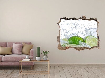 Wandfolien Loch in der Wand Ein erfrischender Cocktail mit Limette
