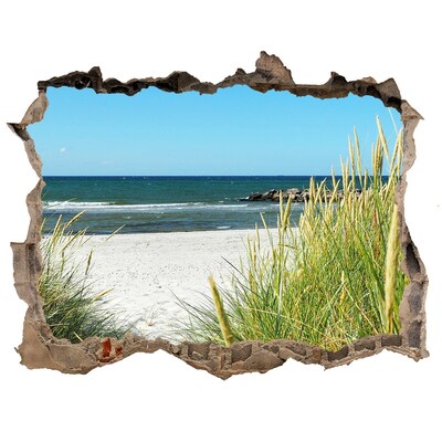 3D Wandsticker Loch Ein bezaubernder Strand mit Blick auf das Meer