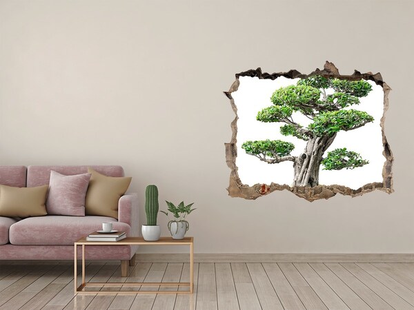 3D Wandtattoos Loch in der Wand Bonsai in einem Loch in der Wand