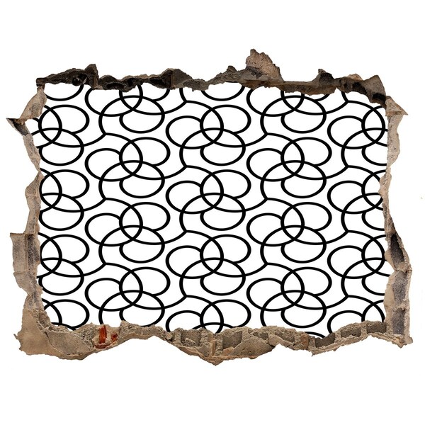 Wandtattoos Loch Geometrische Muster vor dem Hintergrund einer beschädigten Wand