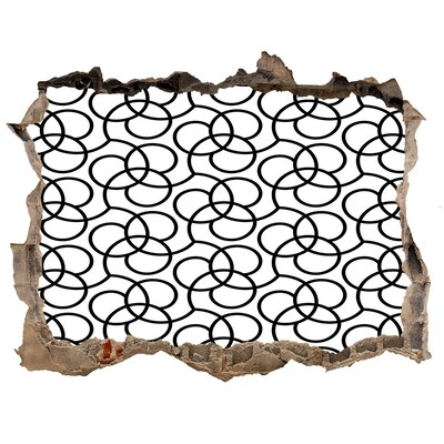 Wandtattoos Loch Geometrische Muster vor dem Hintergrund einer beschädigten Wand