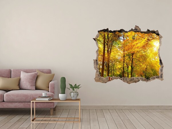 3D Wandtattoos Loch in der Wand Herbst im Wald