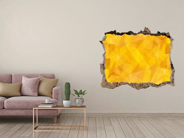 3D Wandsticker Loch Der goldene Riss in der Wand
