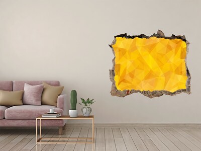 3D Wandsticker Loch Der goldene Riss in der Wand