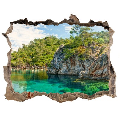 3D Wandtattoos Loch in der Wand Paradise Bay