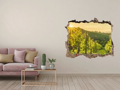 3D Wandsticker Loch Weinberge in der Sonne