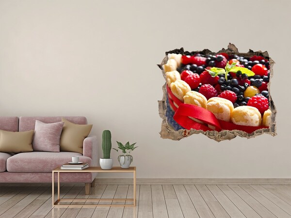 3D Wandtattoos Loch in der Wand Hole in the Wall Fruit Cake