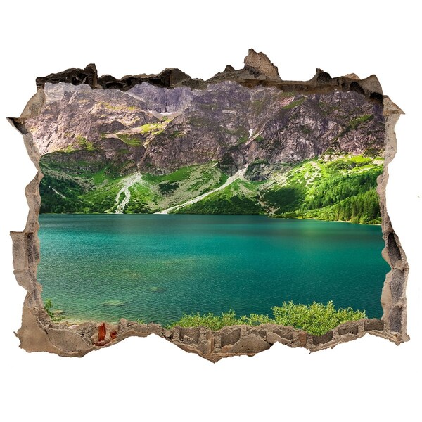 3D Wandsticker Loch Berglandschaft am See