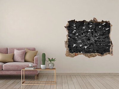 3D Wandsticker Loch Schwarzer Abgrund in der Wand
