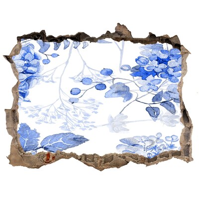 Wandfolien Loch in der Wand Blumenblick durch ein Loch in der Wand