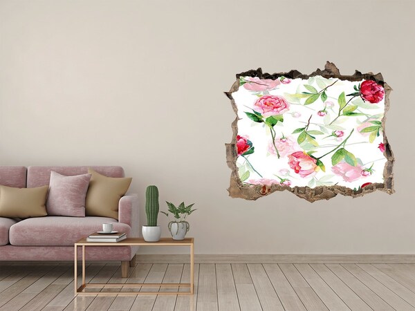 3D Wandtattoos Loch in der Wand Blumenwandbild „Loch in der Wand“