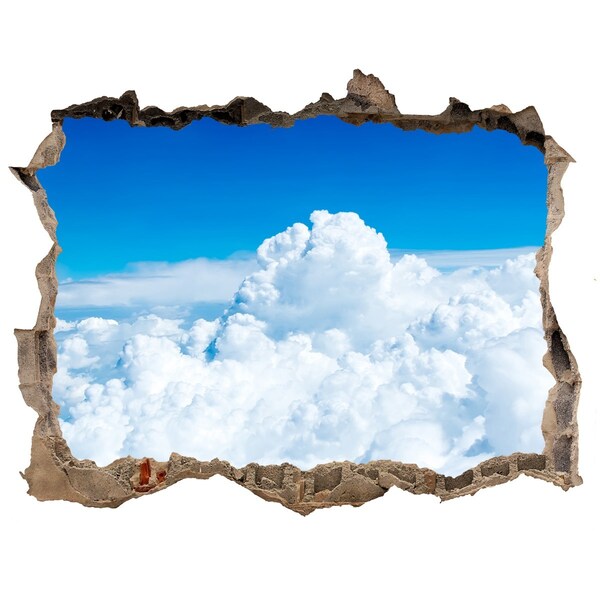 3D Wandsticker Loch Der Himmel ist voller Wolken.