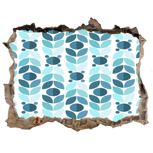 Wandtattoos Mauerdurchbruch Loch in der Wand Blumenmuster