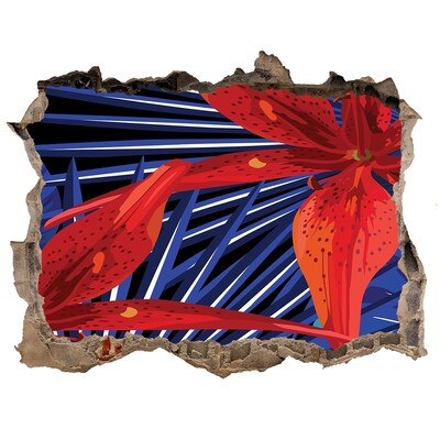 3D Wandtattoos Loch in der Wand Ein florales Farbenmeer