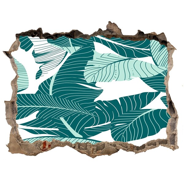 Wandtattoos Loch Eine tropische Oase in einer verfallenen Mauer