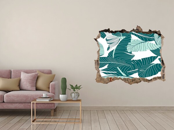 Wandtattoos Loch Eine tropische Oase in einer verfallenen Mauer