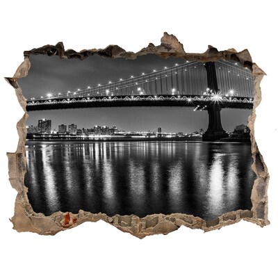 Wandtattoos Loch Manhattan Bridge bei Nacht