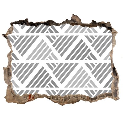 3D Wandtattoos Loch in der Wand Geometrie im Beton