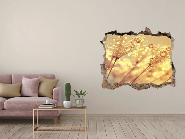 Wandfolien Loch in der Wand Goldene Wiesen im Sonnenlicht