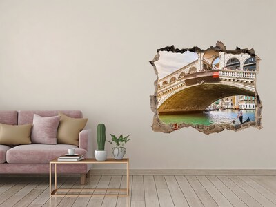 Wandfolien Loch in der Wand Rialtobrücke in Venedig