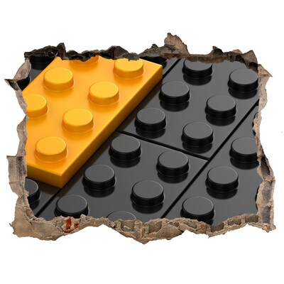 Wandtattoos Mauerdurchbruch Zerbrochene LEGO-Mauer