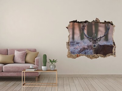 3D Wandtattoos Loch in der Wand Hirsche im Wald