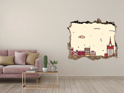 Wandtattoos Loch Die Stadt hinter der Mauer