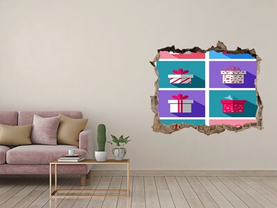 3D Wandtattoos Loch in der Wand Geschenküberraschungen