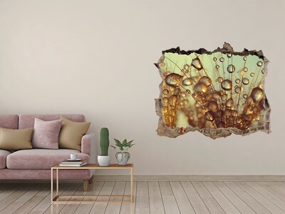 3D Wandtattoos Loch in der Wand Tropfen auf empfindlichem Haar