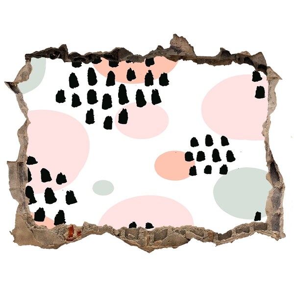 Wandfolien Loch in der Wand Ein Loch in der Wand mit bunten Flecken