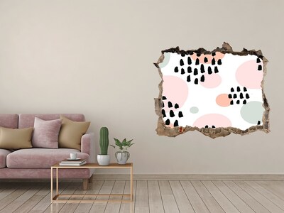 Wandfolien Loch in der Wand Ein Loch in der Wand mit bunten Flecken