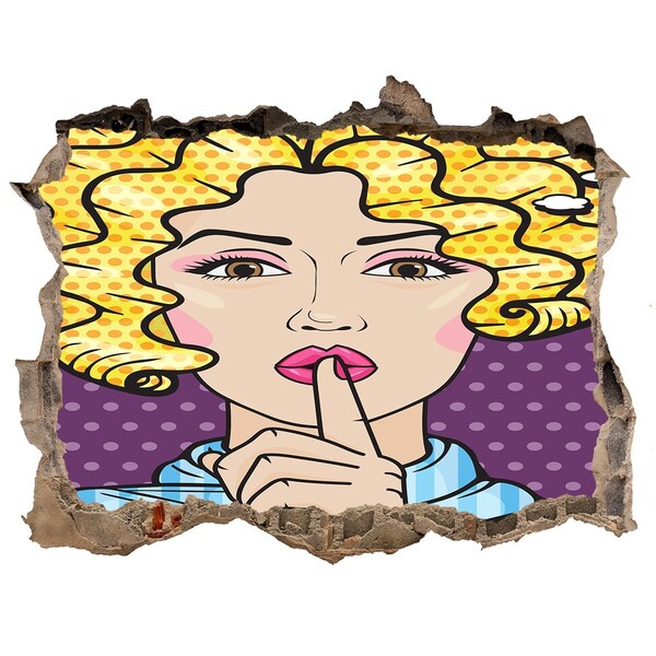 Wandtattoos Mauerdurchbruch Eine Frau mit einem geheimnisvollen Lächeln