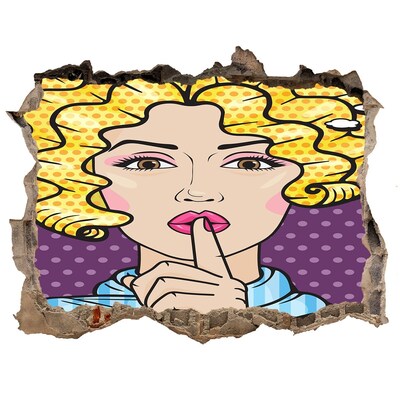 Wandtattoos Mauerdurchbruch Eine Frau mit einem geheimnisvollen Lächeln