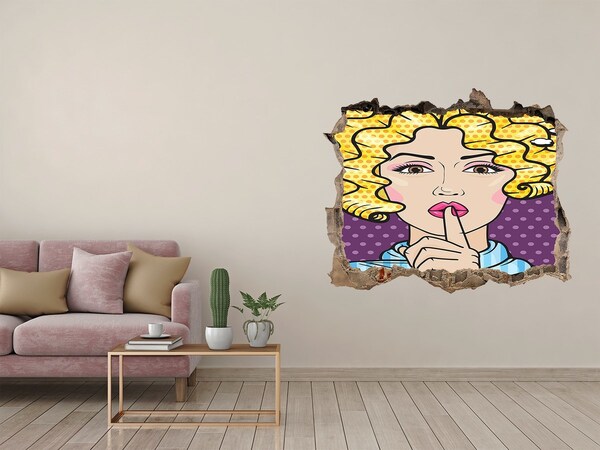 Wandtattoos Mauerdurchbruch Eine Frau mit einem geheimnisvollen Lächeln