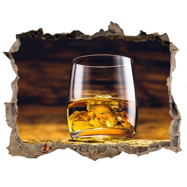Wandtattoos Loch Ein Glas Whisky mit Eis